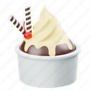 ice, cream, bowl, ice cream cup, ice cream bowl, dessert, sweet, food, chocolate