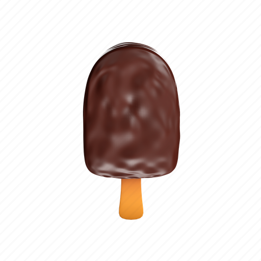Chocolate, ice, cream, sweet, dessert, cold, fruit 3D illustration - Download on Iconfinder