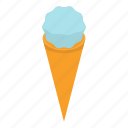 blue, cartoon, cone, cream, fruit, ice, isometric