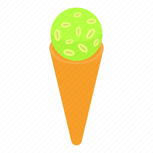 Cartoon, cream, food, green, ice, isometric, lime icon - Download on Iconfinder