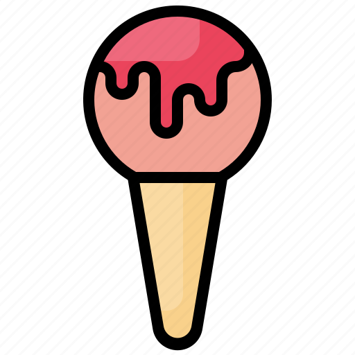 Ice, cream, cone, summertime, sweet, food, summer icon - Download on Iconfinder