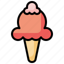ice, cream, cone, shop, dessert, sweet, food