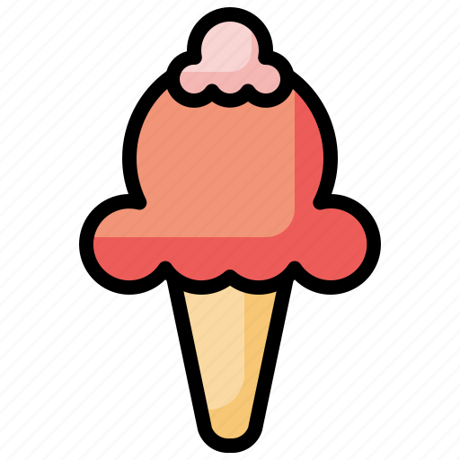 Ice, cream, cone, shop, dessert, sweet, food icon - Download on Iconfinder