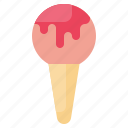 ice, cream, cone, summertime, sweet, food, summer