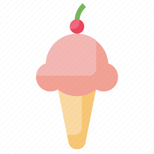 Ice, cream, shop, cone, cherry, dessert icon - Download on Iconfinder