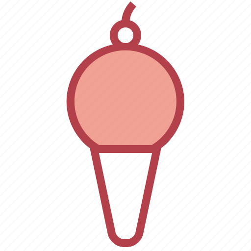 Ice, cream, sweet, food, cone, cherry, dessert icon - Download on Iconfinder