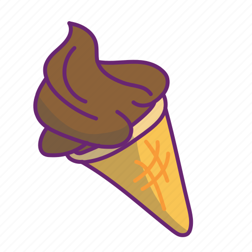 Dessert, ice cream, sweets, summer, chocolate, cone icon - Download on Iconfinder