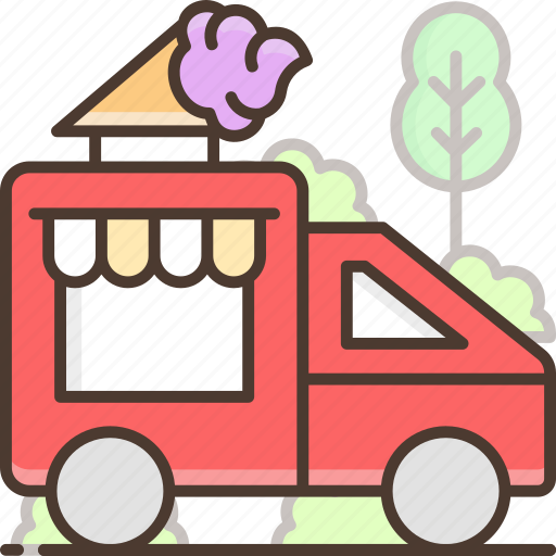 Delivery van, dessert, food truck, icecream, van icon - Download on Iconfinder