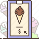 ice cream, icecream, online order, smartphone