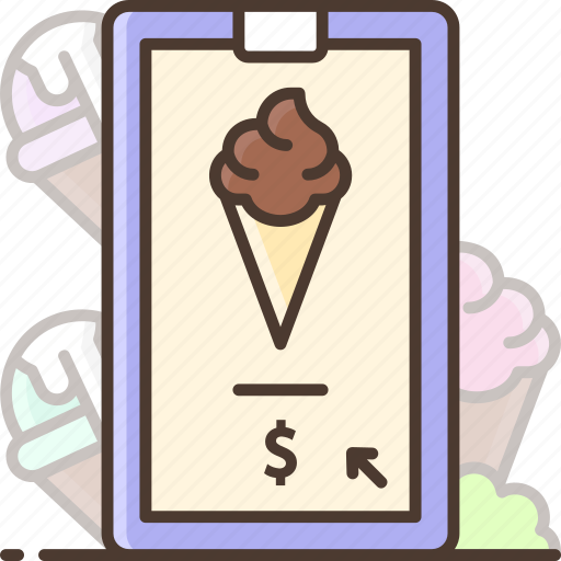 Ice cream, icecream, online order, smartphone icon - Download on Iconfinder