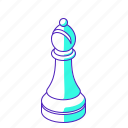 bishop, white, chess, piece, strategy