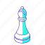 bishop, white, chess, piece, strategy 