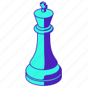 king, black, chess, piece, cross