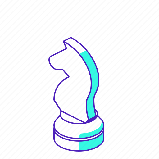 Knight, white, chess, piece, right icon - Download on Iconfinder