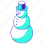 snowman, snow, winter, christmas, snow man 