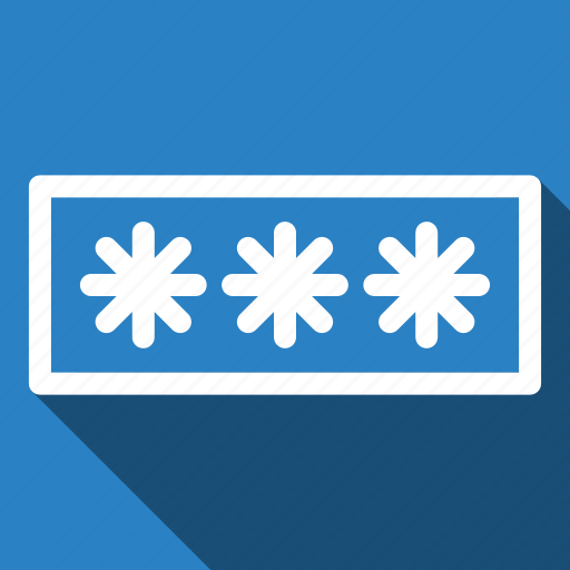 Access, field, input, password, pin, long shadow icon - Download on Iconfinder
