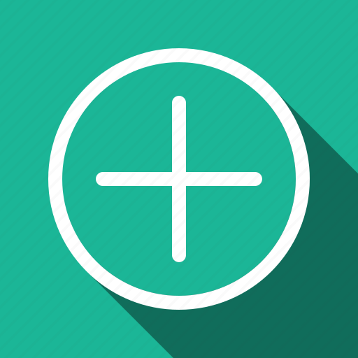 Add, item, positive, long shadow icon - Download on Iconfinder