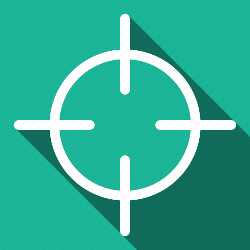 Aim, goal, sniper, target, long shadow icon - Download on Iconfinder