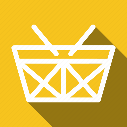 Basket, buy, checkout, long shadow icon - Download on Iconfinder