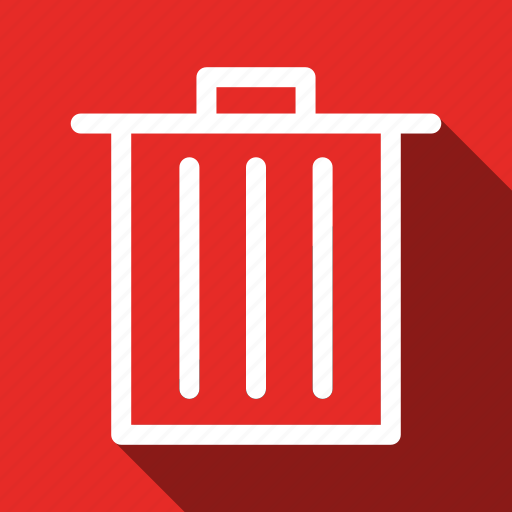 Bin, trash, long shadow icon - Download on Iconfinder