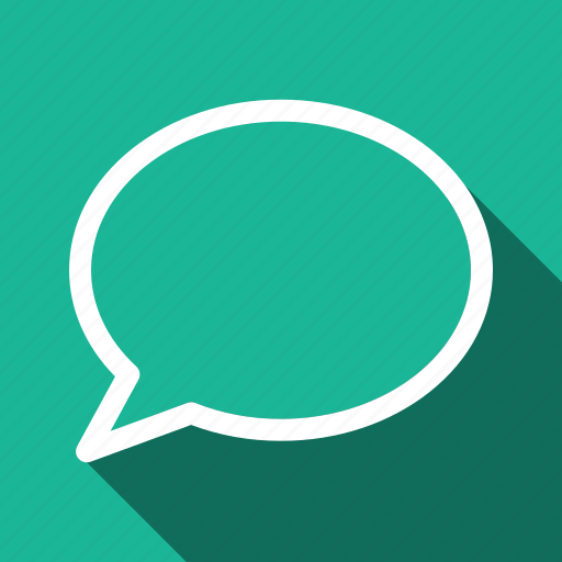 Bubble, chat, long shadow icon - Download on Iconfinder