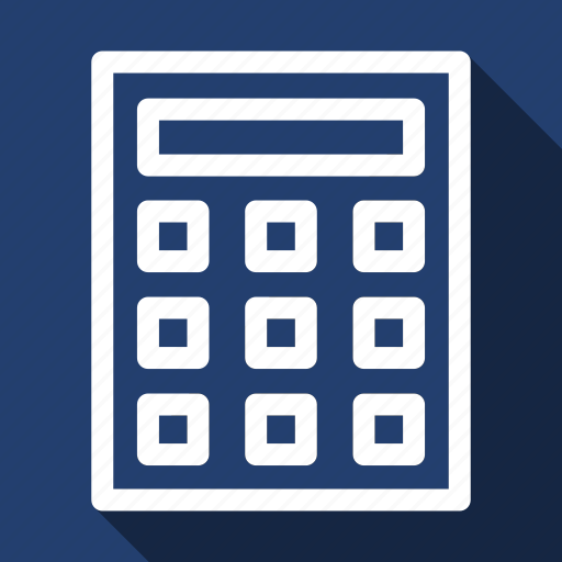 Accounting, calculate, math, long shadow icon - Download on Iconfinder