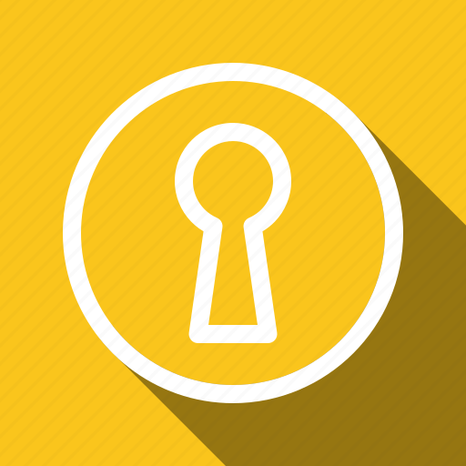 Access, door, key, open, long shadow icon - Download on Iconfinder