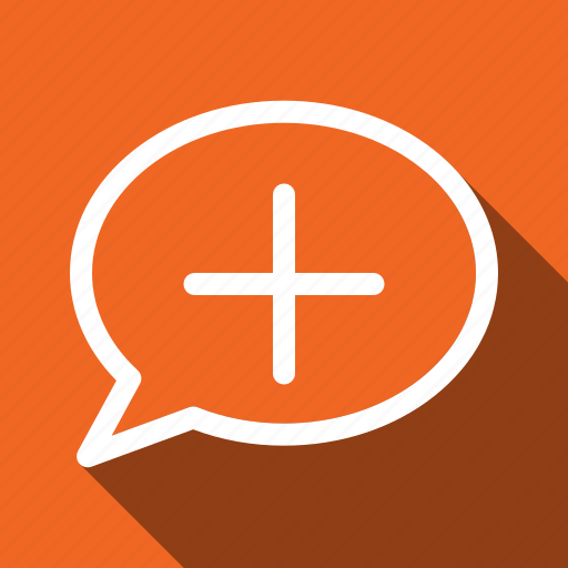 Add, comment, new, long shadow icon - Download on Iconfinder
