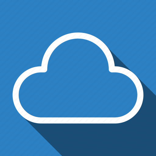 Cloud, storage, cloudy, weather, long shadow icon - Download on Iconfinder