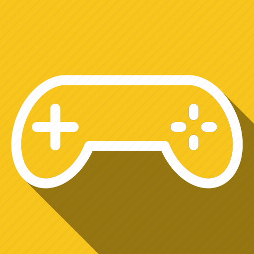 Controller, game, gamer, control, joystick, long shadow icon - Download on Iconfinder