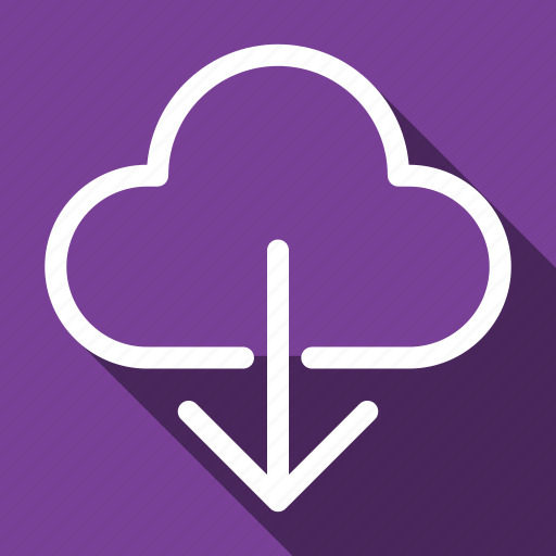 Download, cloud, database, save, storage, long shadow, guardar icon - Download on Iconfinder