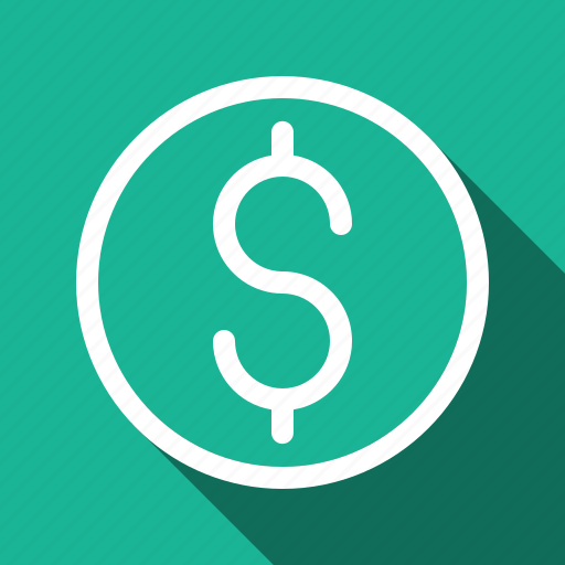 Dollar, finance, money, cash, coin, currency, long shadow icon - Download on Iconfinder