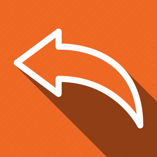 Arrow, feedback, reply, long shadow icon - Download on Iconfinder
