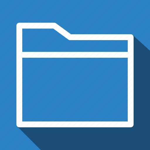Folder, long shadow icon - Download on Iconfinder