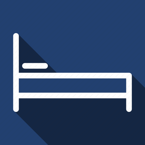 Bed, hotel, sleep, long shadow icon - Download on Iconfinder