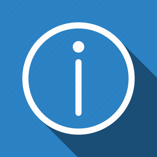 Info, long shadow icon - Download on Iconfinder