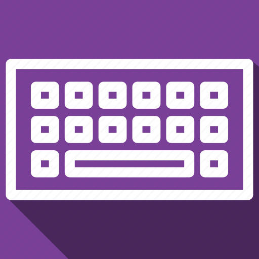 Keyboard, long shadow icon - Download on Iconfinder