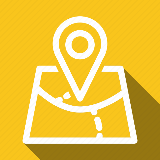 Location, map, long shadow icon - Download on Iconfinder
