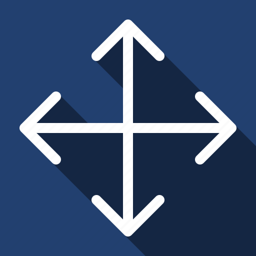 Arrow, direction, move, long shadow icon - Download on Iconfinder