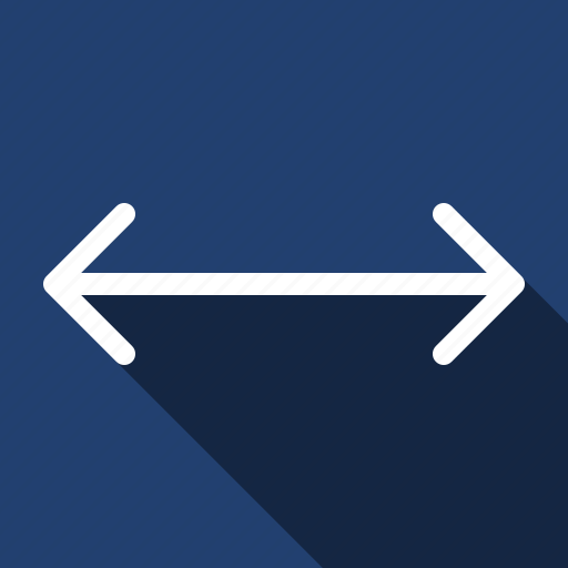 Arrow, distance, left, move, right, long shadow icon - Download on Iconfinder