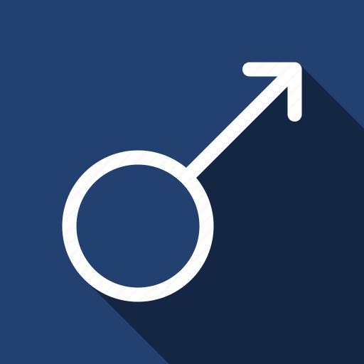 Male, sex, sign, long shadow icon - Download on Iconfinder
