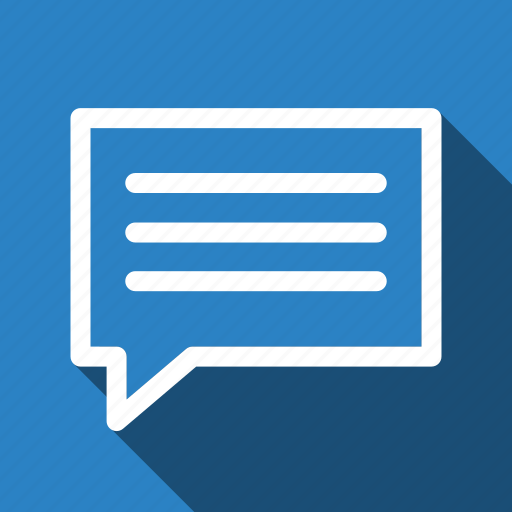 Feedback, message, long shadow icon - Download on Iconfinder