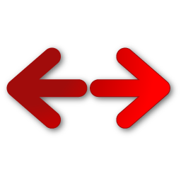 Arrows, red, two way icon - Free download on Iconfinder