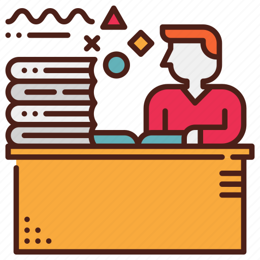 Author, learning, library, reading, research, study, writer icon - Download on Iconfinder