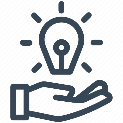 Idea, creativity, hand, bulb, innovation, opportunity, light icon - Download on Iconfinder