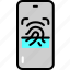 fingerprint, scan, smartphone 