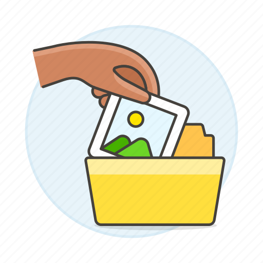 Archive, hand, image, gallery, photo, folder, pictures icon - Download on Iconfinder