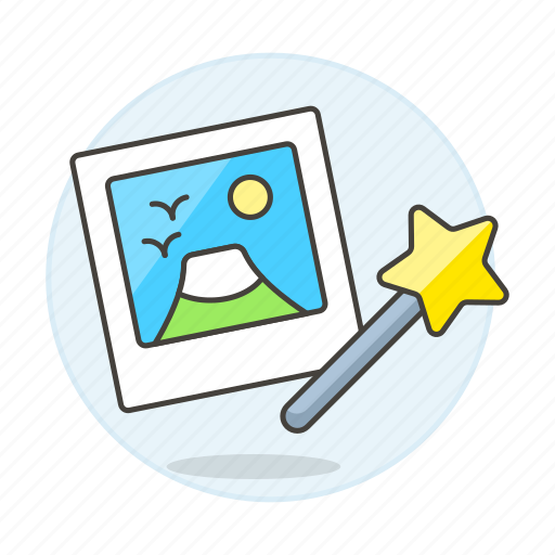 Image, wand, edition, magic, photo, star, picture icon - Download on Iconfinder