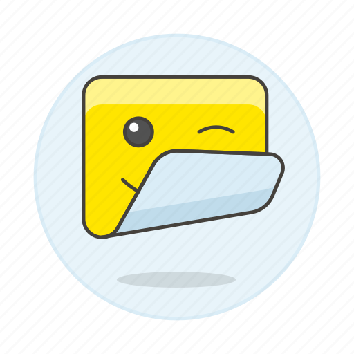 Edition, emoji, image, smiley, square, sticker, wink icon - Download on Iconfinder