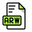 arw, file, extension, format, type, data, document